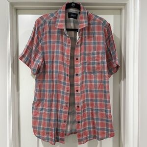 NWT Jeremiah Mens Flannel Short Sleeve Shirt Size L